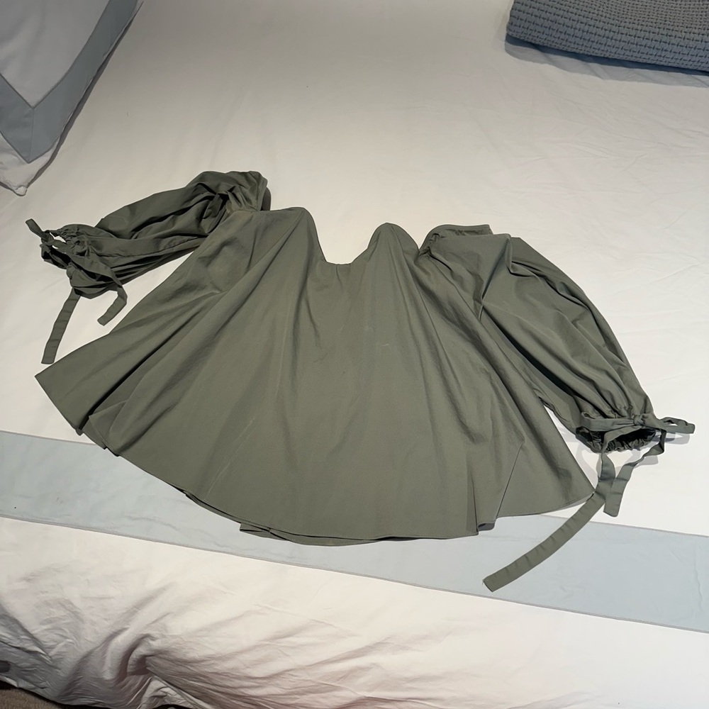 Caroline Constas army green Gabrielle top. Excellent condition!